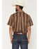 Image #4 - Cody James Silas Stripe Print Short Sleeve Button-Down Stretch Western Shirt, Brown, hi-res