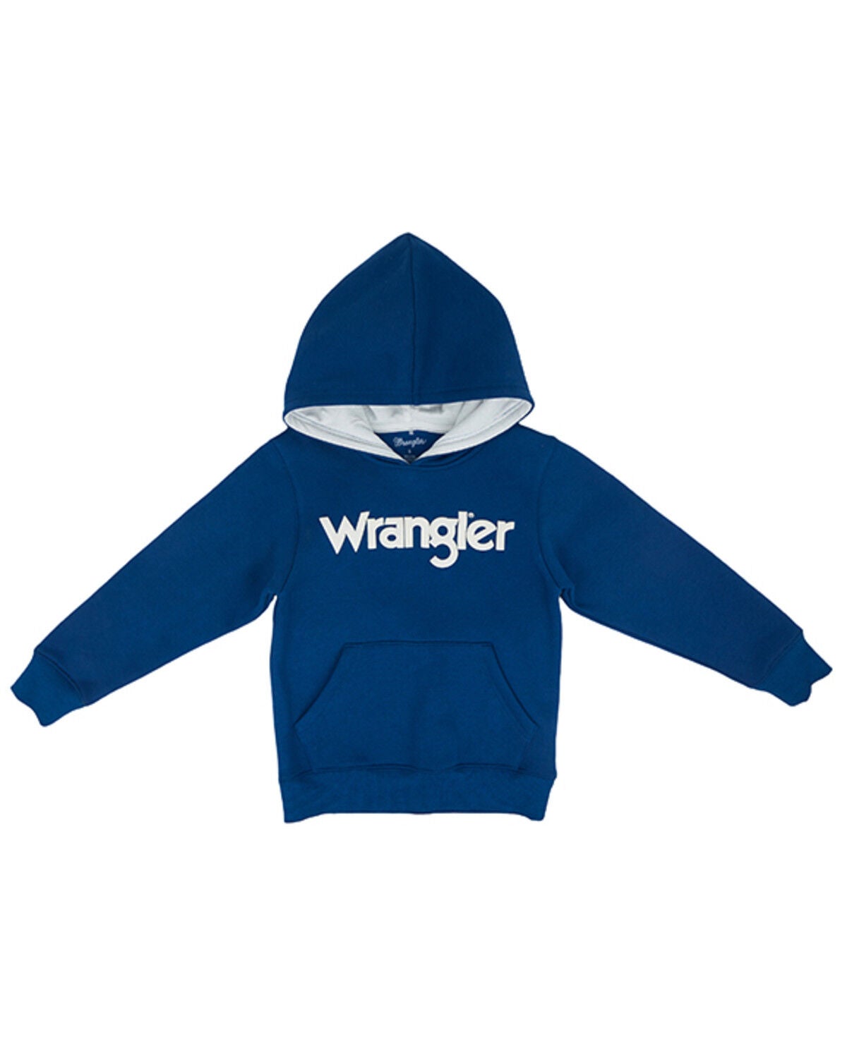 Image #1 - Wrangler Toddler Boys' Logo Graphic Hooded Sweatshirt, Indigo, hi-res