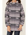 Image #3 - Cruel Girl Girls' Southwestern Stripe Softshell Hooded Jacket, Grey, hi-res