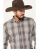 Image #2 - Cody James Men's Fiesta Plaid Print Long Sleeve Button-Down Western Shirt, White, hi-res