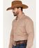 Image #2 - Rough Stock by Panhandle Men's Geo Print Long Sleeve Stretch Western Shirt, Taupe, hi-res