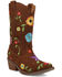 Image #1 - Dingo Girls' Flower Power Western Boots - Snip Toe, Brown, hi-res