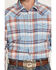 Image #3 - Wrangler Retro Men's Plaid Print Long Sleeve Snap Western Shirt, Blue, hi-res
