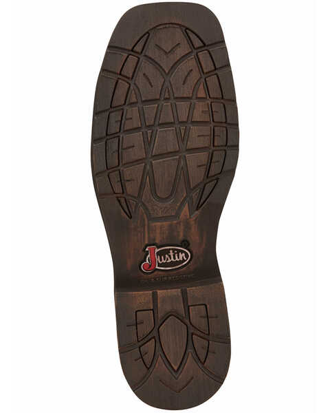 Image #7 - Justin Men's Amarillo Cactus Western Work Boots - Steel Toe, Brown, hi-res