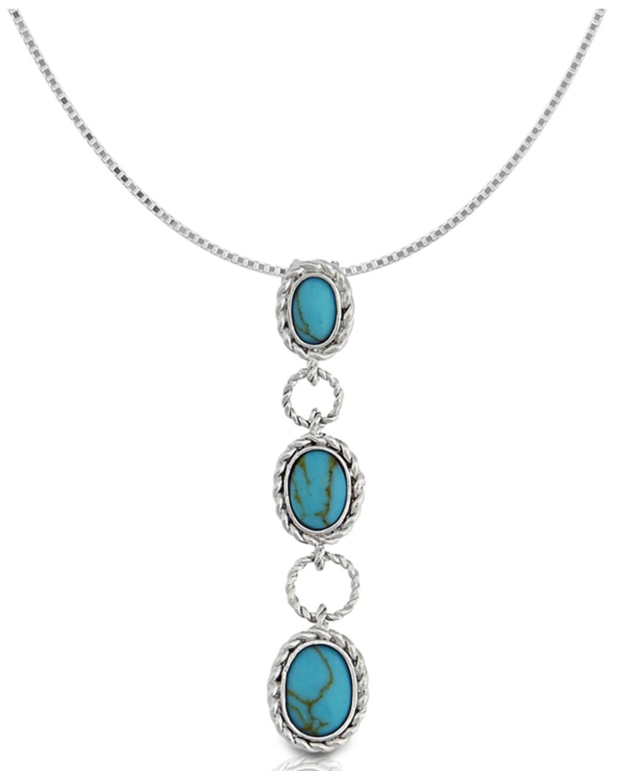 Image #1 - Kelly Herd Women's Turquoise Cabochon Drop Necklace, Turquoise, hi-res