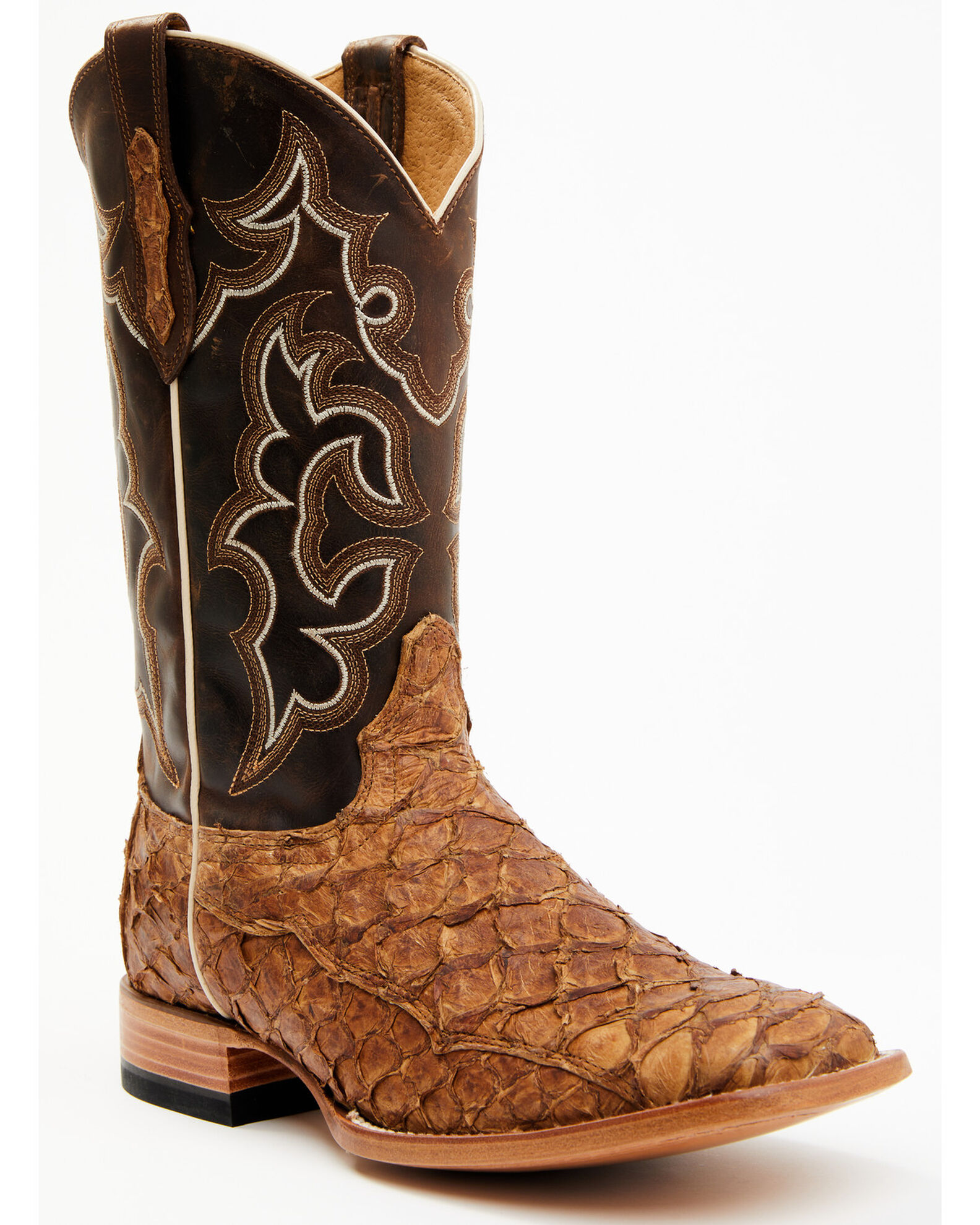 Cody James Men s Exotic Pirarucu Skin Western Boots Broad Square