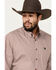 Image #2 - Cinch Men's Geo Print Long Sleeve Button-Down Western Shirt - Big , Burgundy, hi-res