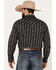 Image #4 - Rock & Roll Denim Men's Geo Print Striped Long Sleeve Western Snap Shirt, Black, hi-res