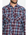 Image #4 - Resistol Men's Crook Small Plaid Long Sleeve Western Shirt, Light Blue, hi-res