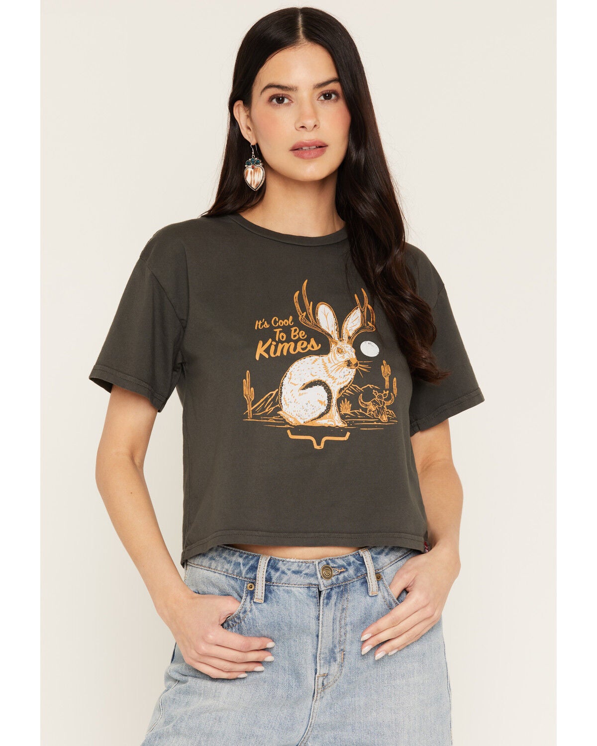 Image #1 - Kimes Ranch Women's It's Cool To Be Kimes Short Sleeve Graphic Tee, Grey, hi-res