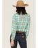 Image #4 - Ariat Women's Plaid Print Long Sleeve Snap Western Shirt, Tan, hi-res