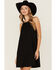 Image #1 - Wild Moss Women's Goddness Solid Mini Dress , Black, hi-res