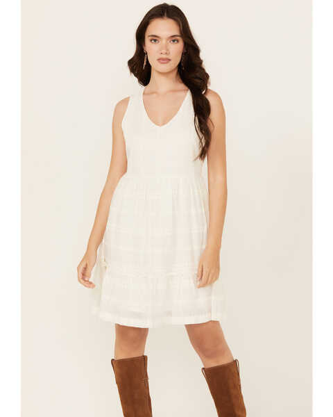 Image #1 - Shyanne Women's Embroidered Sleeveless Mini Dress, White, hi-res