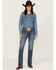 Image #1 - Wrangler Retro Women's Abigail Medium Wash High Rise Slim Stretch Bootcut Jeans , Medium Wash, hi-res