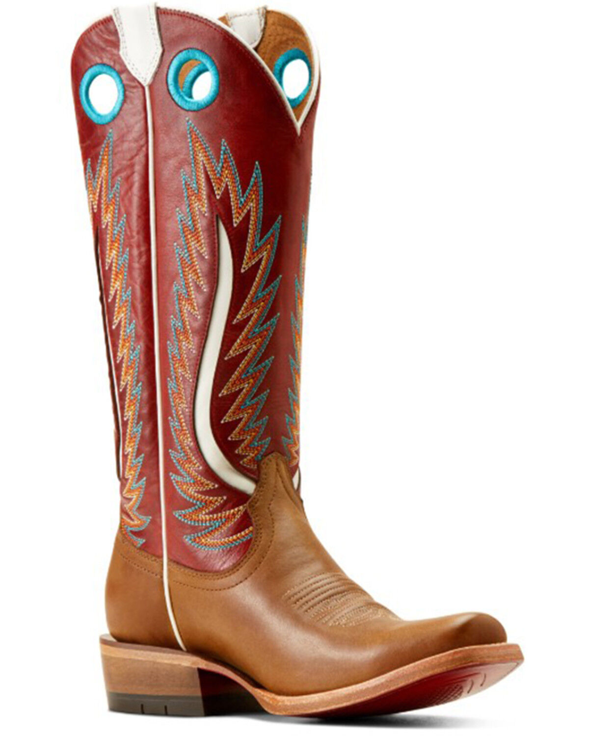 Image #1 - Ariat Women's Futurity Fort Worth Roughout Western Boots - Square Toe, Brown, hi-res
