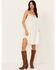 Image #1 - Beyond The Radar Women's Crochet Trim Mini Dress, White, hi-res