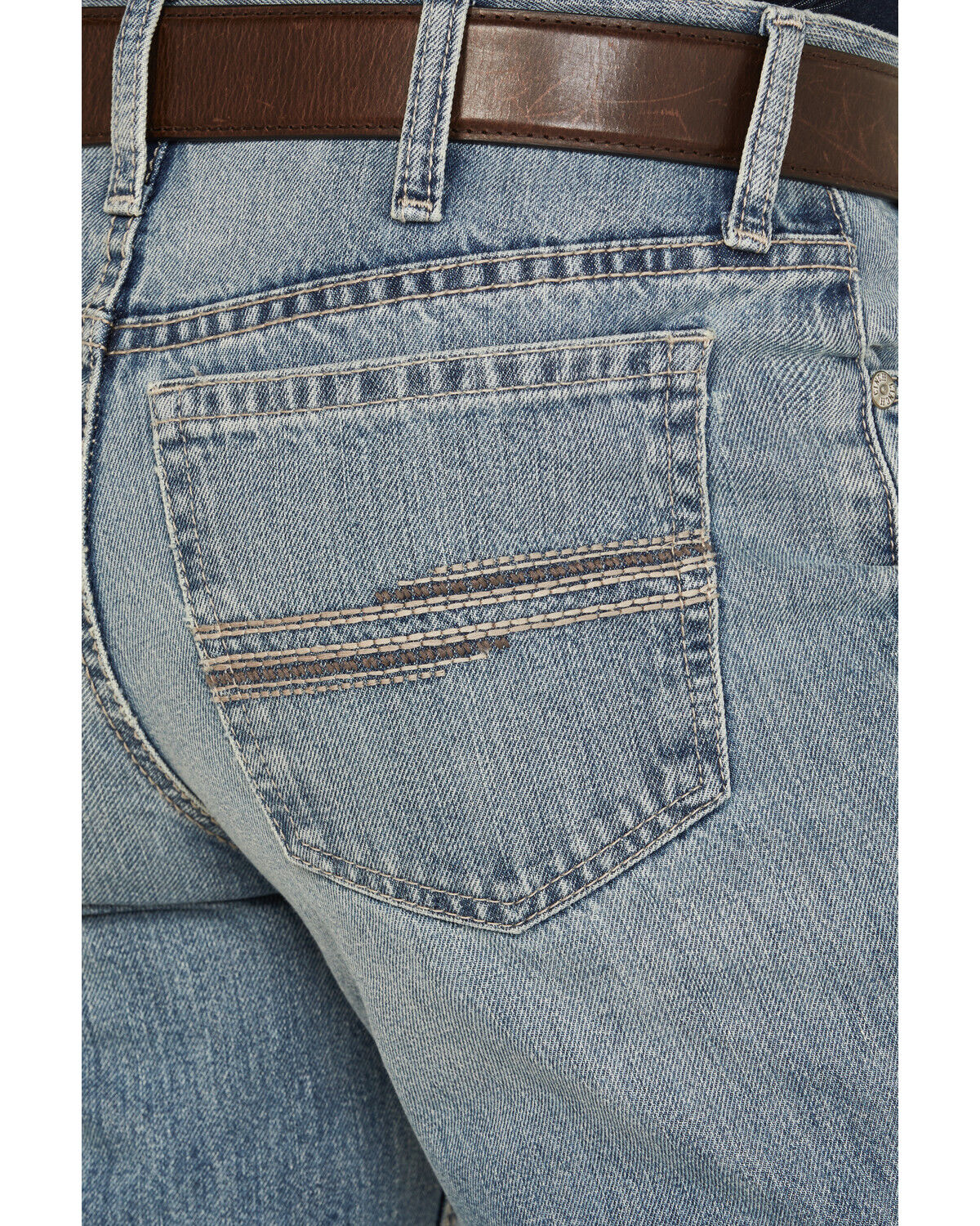 Image #4 - Cinch Men's White Label Medium Wash Relaxed Straight Rigid Denim Jeans, Indigo, hi-res