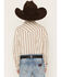 Image #4 - Cody James Boys' Trigger Striped Print Long Sleeve Snap Western Shirt, Cream, hi-res