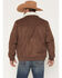Image #4 - Cody James Men's Edward Faux Suede Snap Sherpa Bomber Jacket, Dark Brown, hi-res