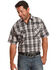 Image #1 - Jack Daniel's Men's Plaid Print Traditional Logo Short Sleeve Western Shirt, , hi-res