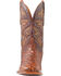 Image #4 - El Dorado Men's Handmade Full Quill Ostrich Stockman Boots - Broad Square Toe, Bronze, hi-res
