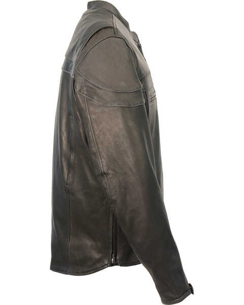 Image #2 - Milwaukee Leather Men's Lightweight Sporty Scooter Crossover Jacket - 5X, Black, hi-res