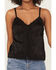 Image #3 - Shyanne Women's Lace Trim Satin Cami, Black, hi-res