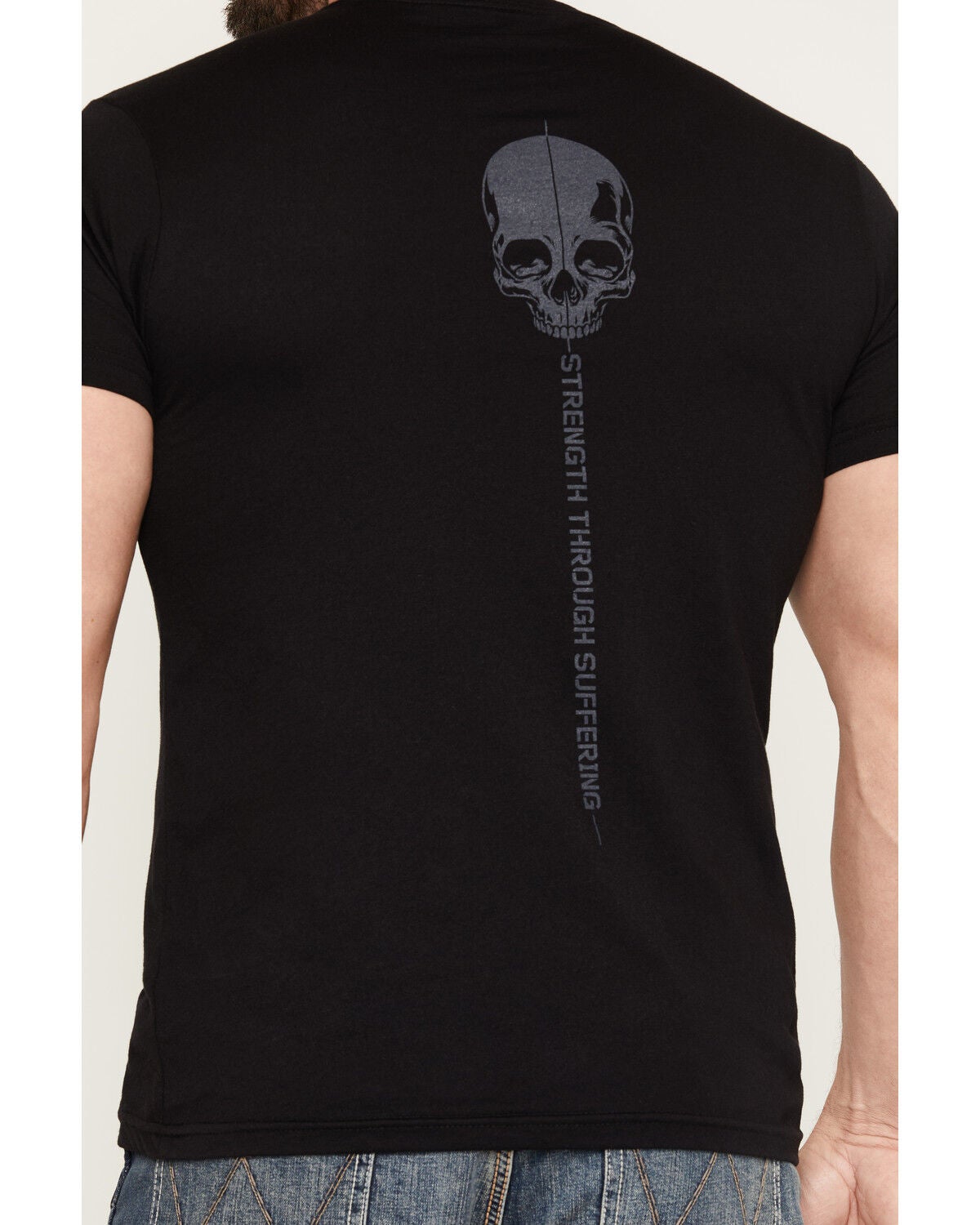 Image #4 - Grunt Style Men's Strength Through Suffering Short Sleeve Graphic T-Shirt - Big, Black, hi-res