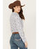 Image #4 - Wrangler Women's Paisley Print Long Sleeve Snap Western Shirt, Blue, hi-res