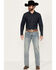Hooey by Rock & Roll Denim Men's Revolver Light Vintage Wash Slim Straight Stretch Reflex Denim Jeans , Light Wash, hi-res