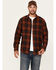 Image #1 - Brothers and Sons Men's Bask Plaid Print Long Sleeve Button-Down Western Shirt, Dark Orange, hi-res