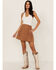 Wishlist Women's Embroidered Eyelet Wrap Mini Skirt, Rust Copper, hi-res
