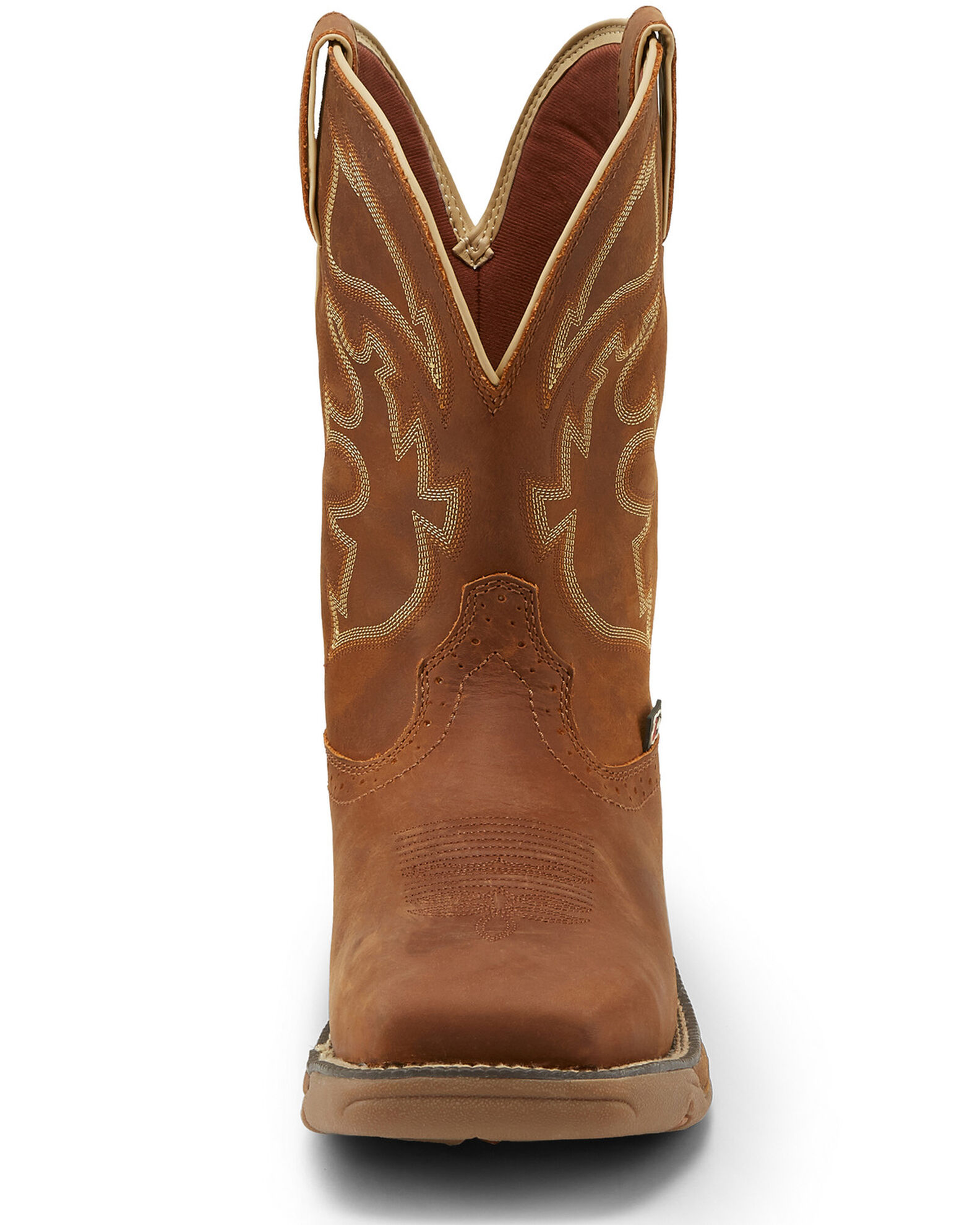 Justin Men s Stampede Rush Waterproof Western Work Boots Steel Toe Sheplers