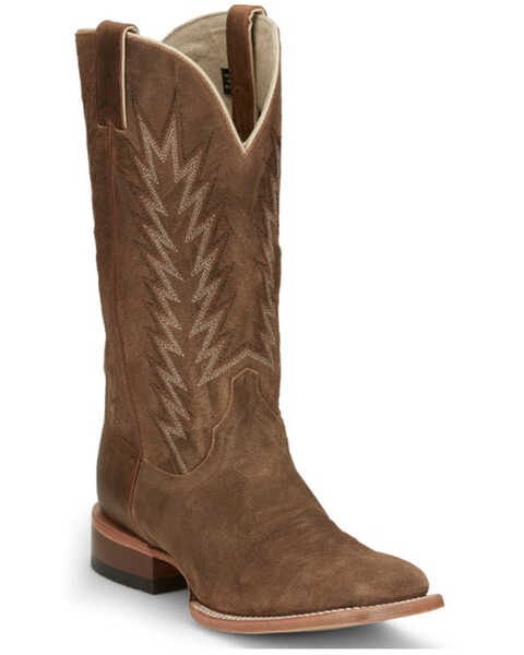 Justin Men's Hombre Western Boots - Broad Square Toe, Brown, hi-res