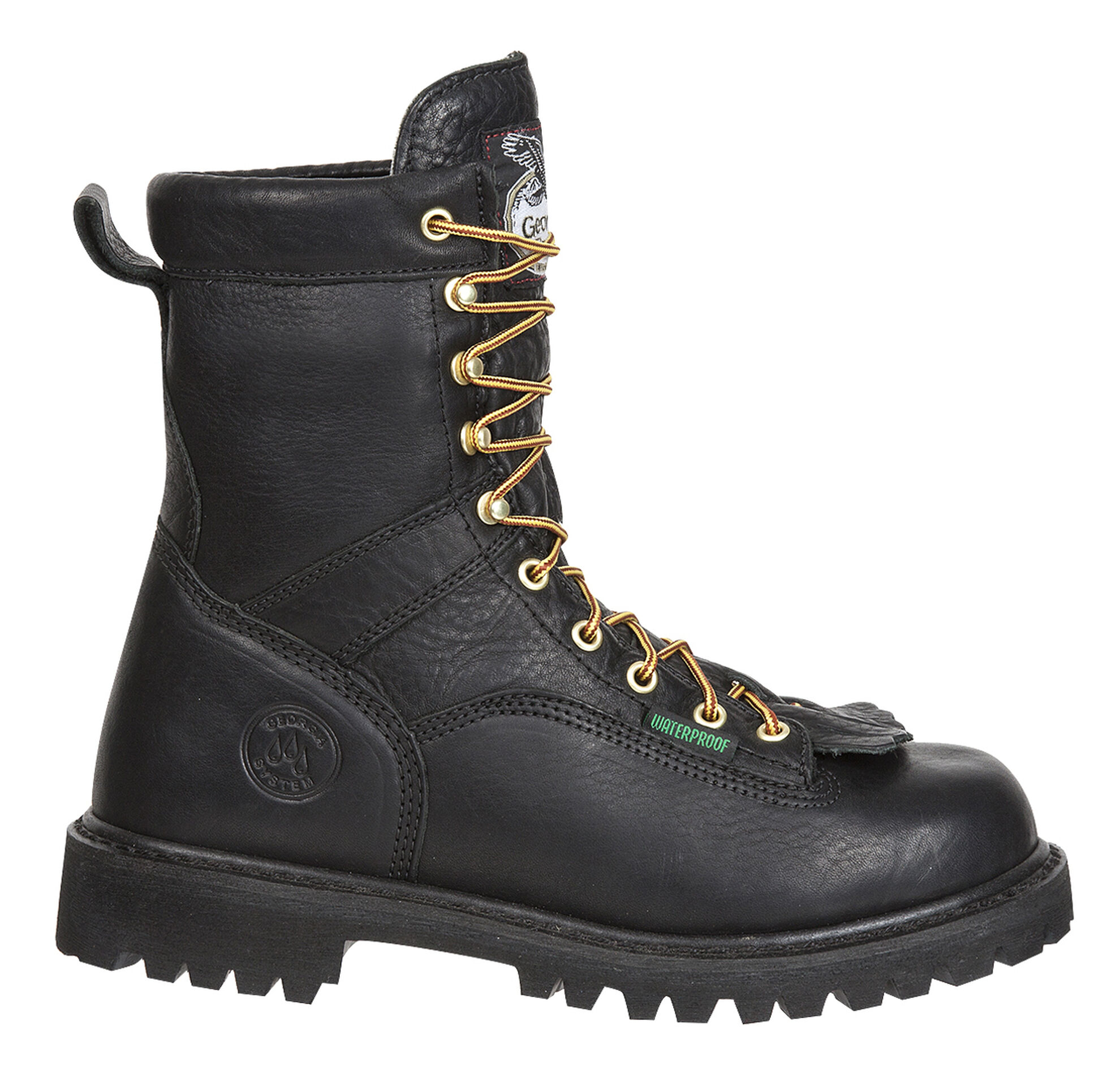 Georgia Boot Men s Waterproof Low Heel Logger Boots Round Toe Sheplers