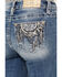 Image #2 - Miss Me Women's Light Wash Mid Rise Dreamcatcher Pocket Bootcut Stretch Denim Jeans , Light Wash, hi-res