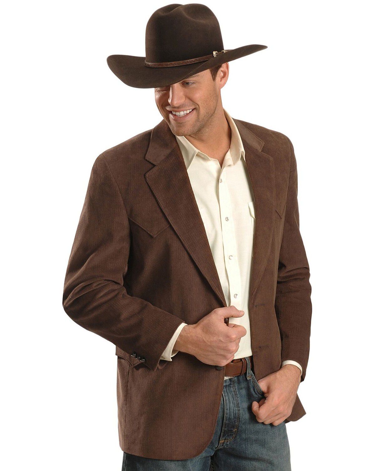Image #1 - Circle S Corduroy Sportcoat - Short, Reg, Tall, Chestnut, hi-res