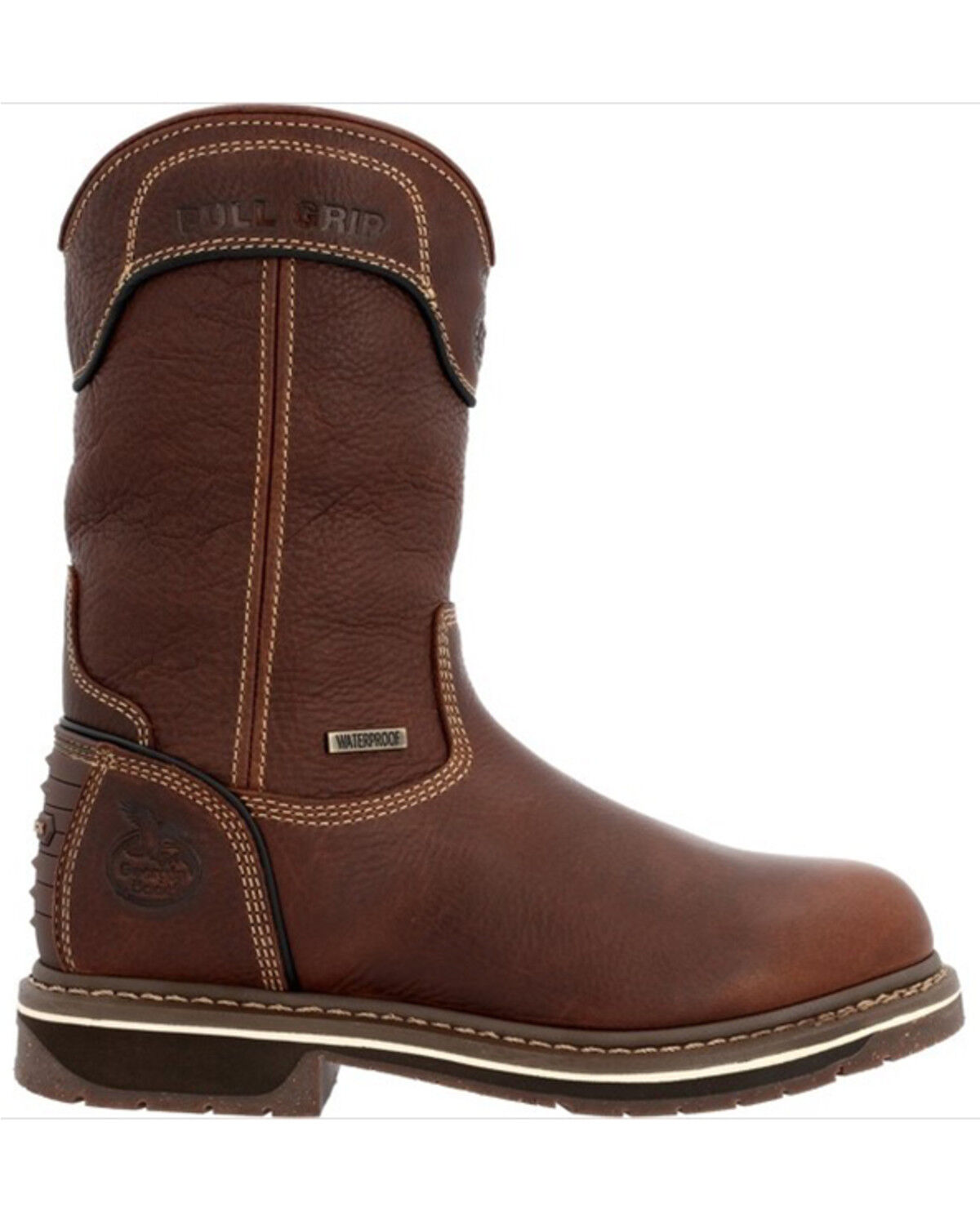 Image #2 - Georgia Boot Women's Amp Lt Edge Waterproof Pull On Work Boots - Soft Toe, Brown, hi-res