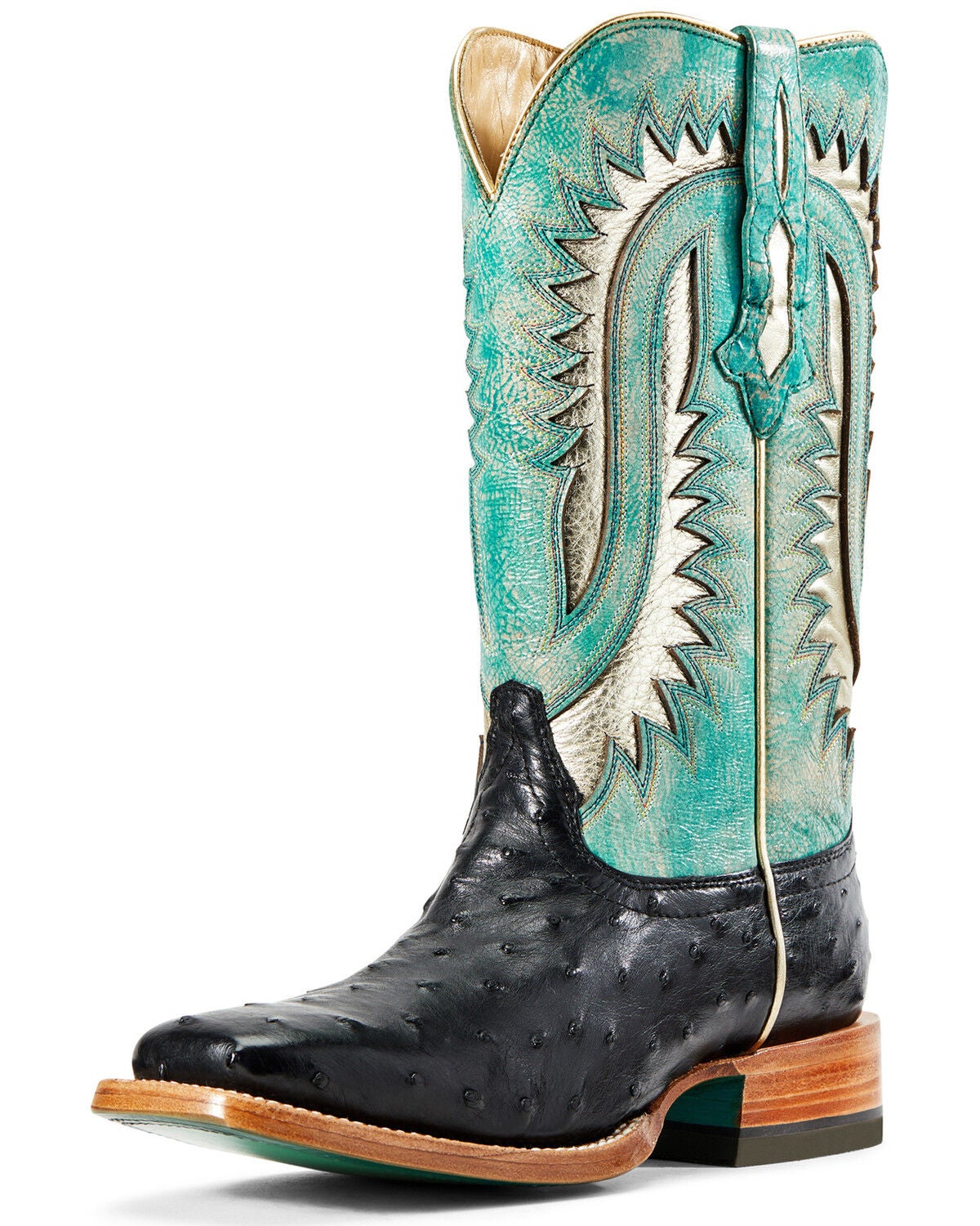 Image #1 - Ariat Women's Silverado Full-Quill Ostrich Western Boots - Wide Square Toe, Black, hi-res