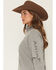 Image #2 - Ariat Women's Logo 1/2 Zip Sweatshirt, Grey, hi-res