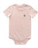 Image #1 - Carhartt Infant Girls' Solid Short Sleeve Snap Onesie, Pink, hi-res