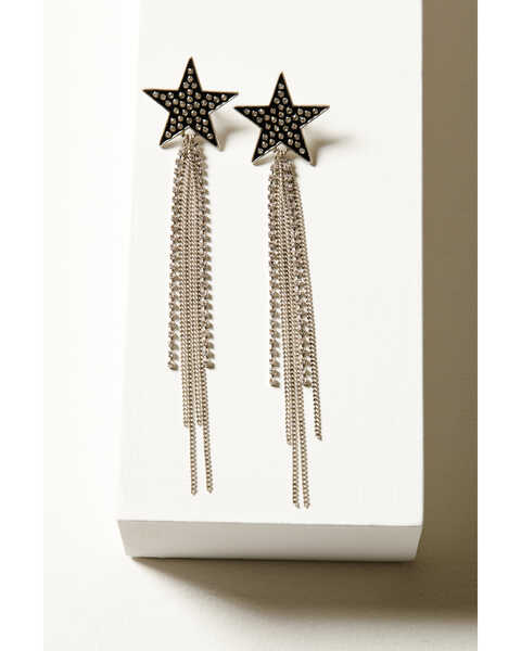 Image #1 - Idyllwind Women's Amberly Star Earrings , Silver, hi-res