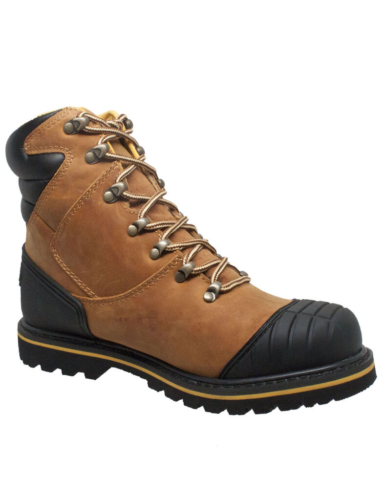 Ad Tec Men's Light Brown Work Boots - Steel Toe, Lt Brown, hi-res