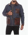 Image #1 - Scully Men's Denim And Leather Trim Zip-Up Jacket, Indigo, hi-res
