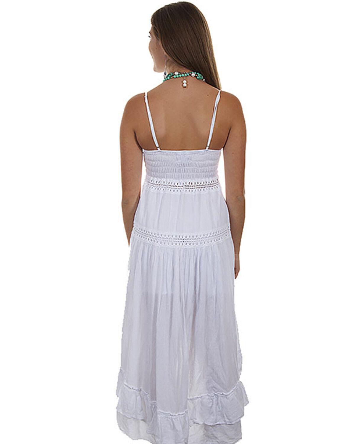 Image #2 - Cantina Collection by Scully Women's Sleeveless Midi Dress, White, hi-res