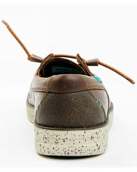 Image #5 - RANK 45® Men's Sanford Western Casual Shoes - Moc Toe, Brown, hi-res