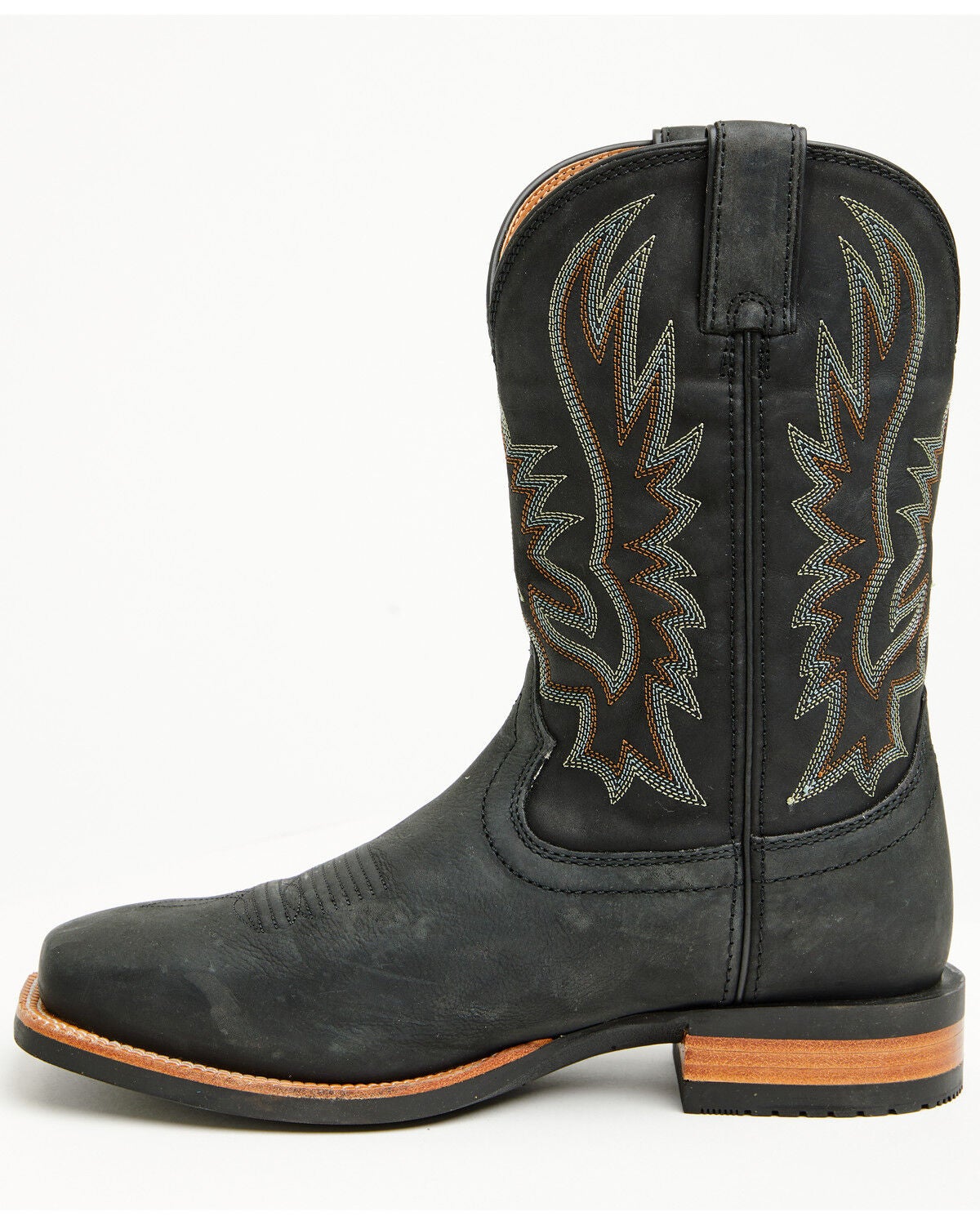 Image #3 - Justin Men's Outlaw Rustle Performance Western Boots - Broad Square Toe, Black, hi-res