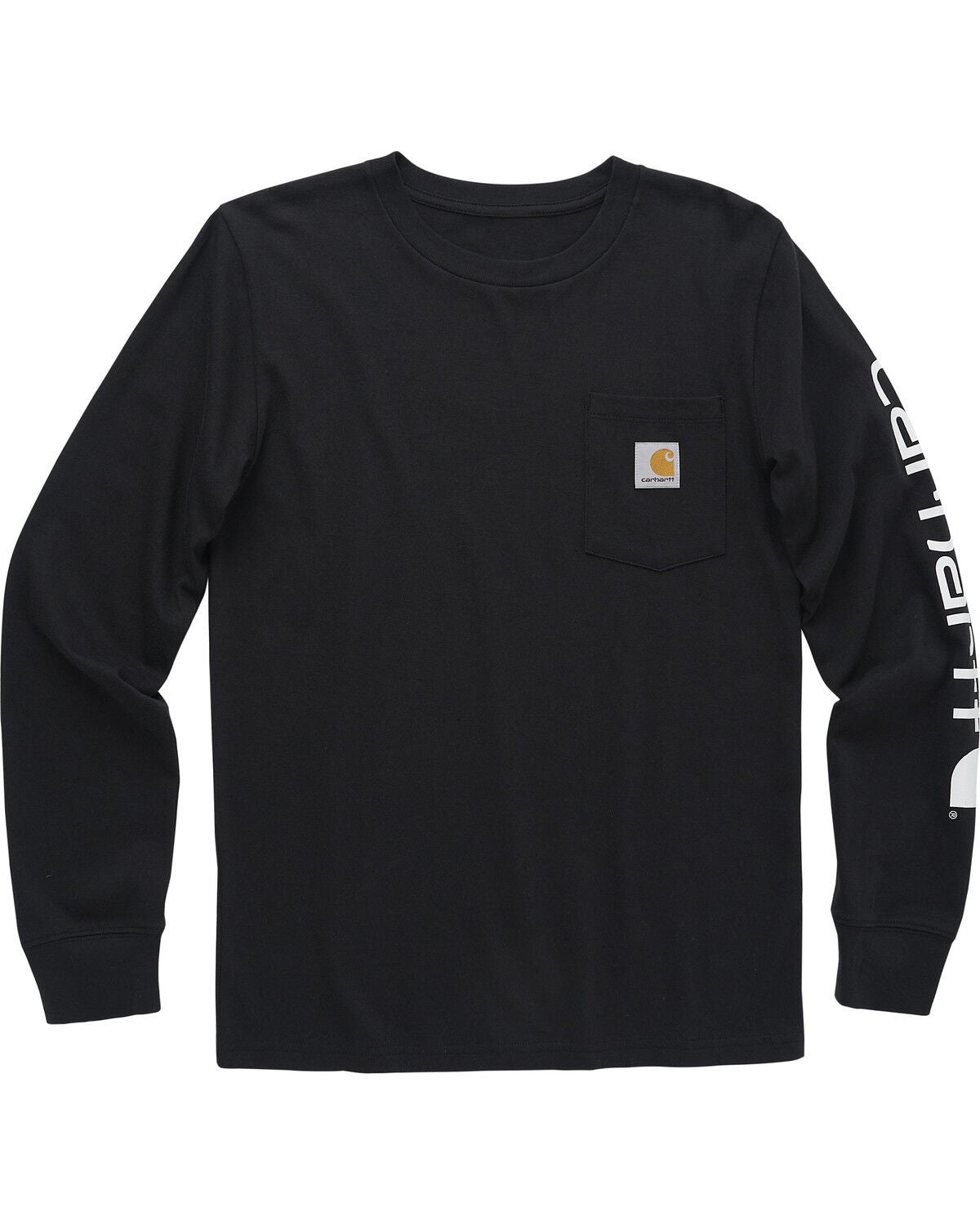 Carhartt Toddler Boys' Logo Long Sleeve Pocket T-Shirt, Black, hi-res