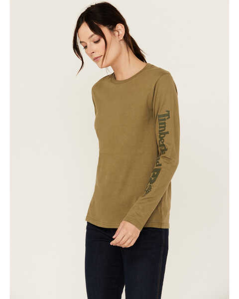 Image #1 - Timberland PRO® Women's Core Long Sleeve T-Shirt, Green, hi-res