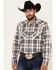 Ariat Men's Retro Adam Large Plaid Print Long Sleeve Western Shirt , Brown, hi-res